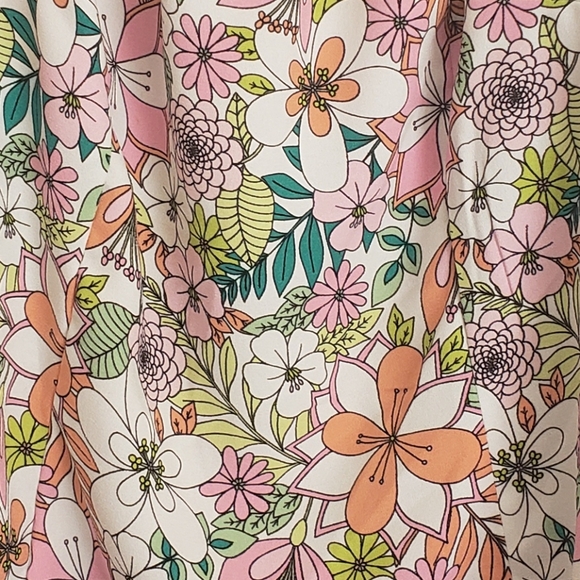 Medium Floral Boho Hippie Blouse - Picture 6 of 6